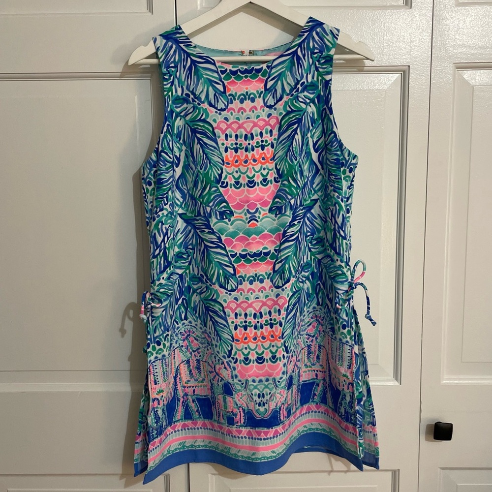 Lilly Pulitzer Blue and Pink skirted romper